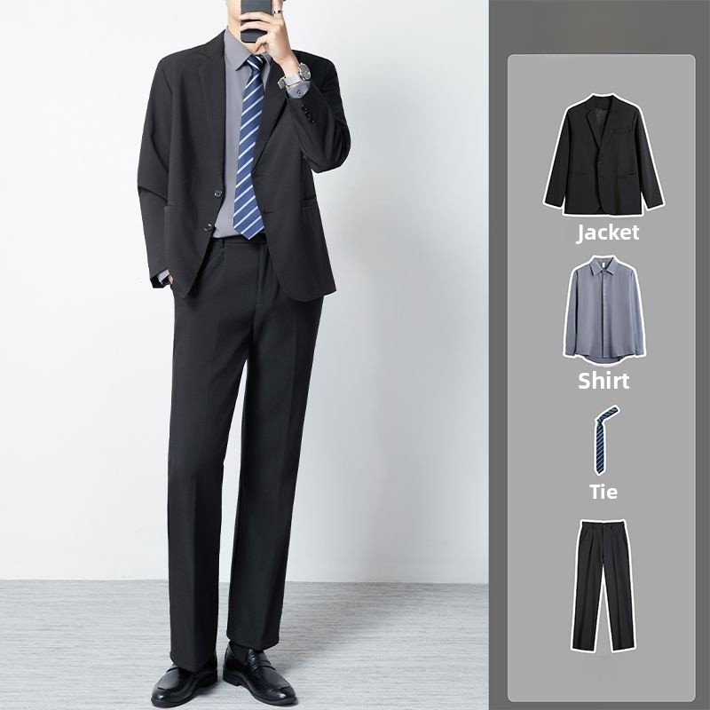Men'S Urban Formal Wear - Men's Casual Business Suit Three-Piece Set