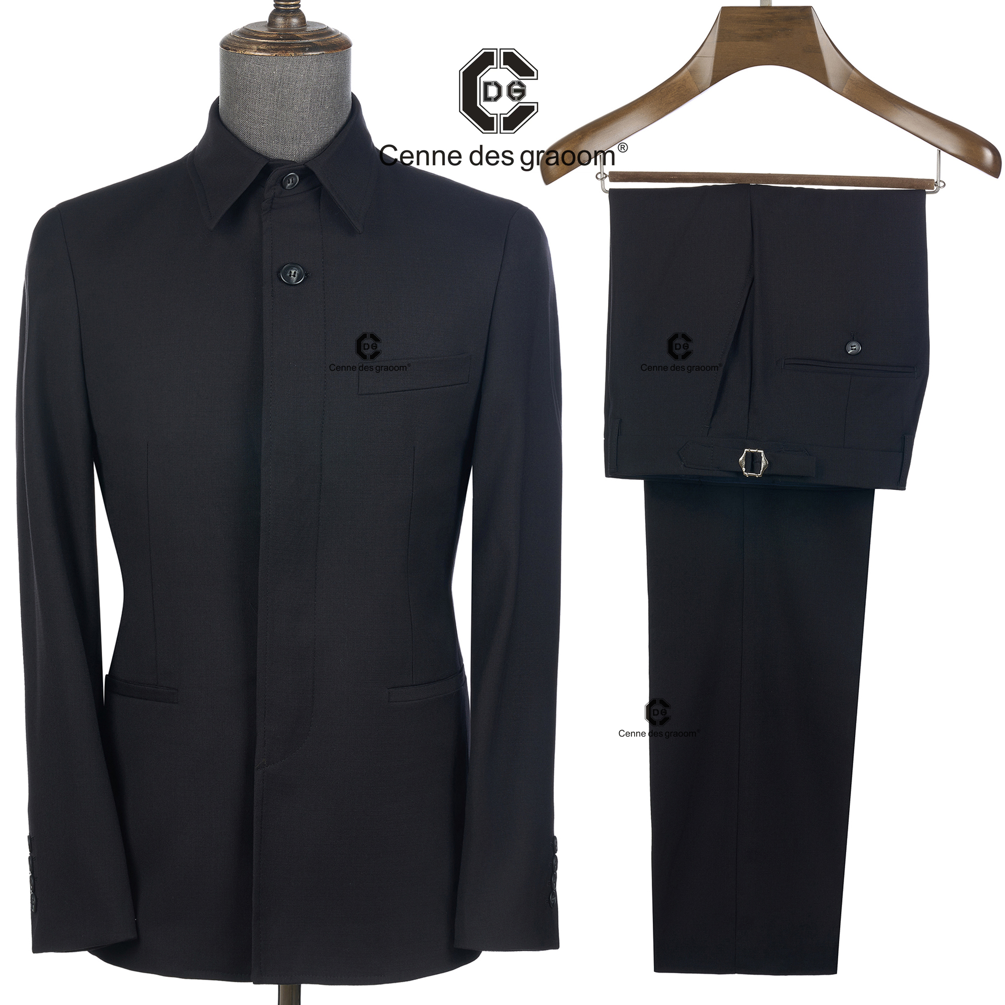 Men Formal Wear Pants - Cenne Des Graoom 2025 New Black