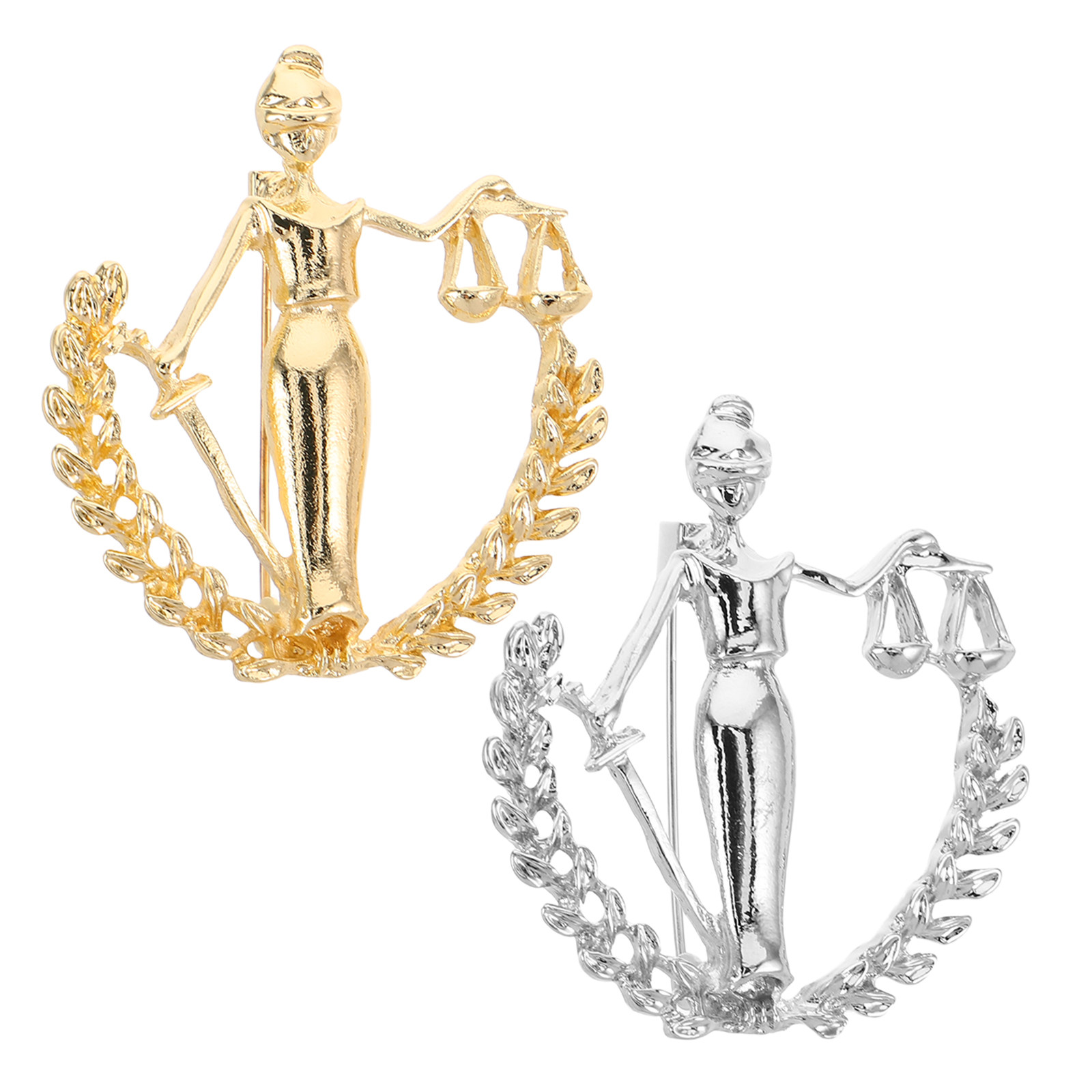Scale - Men Formals & Ethnic Wear - 2Pcs Lawyer Brooch Pin Men Scale