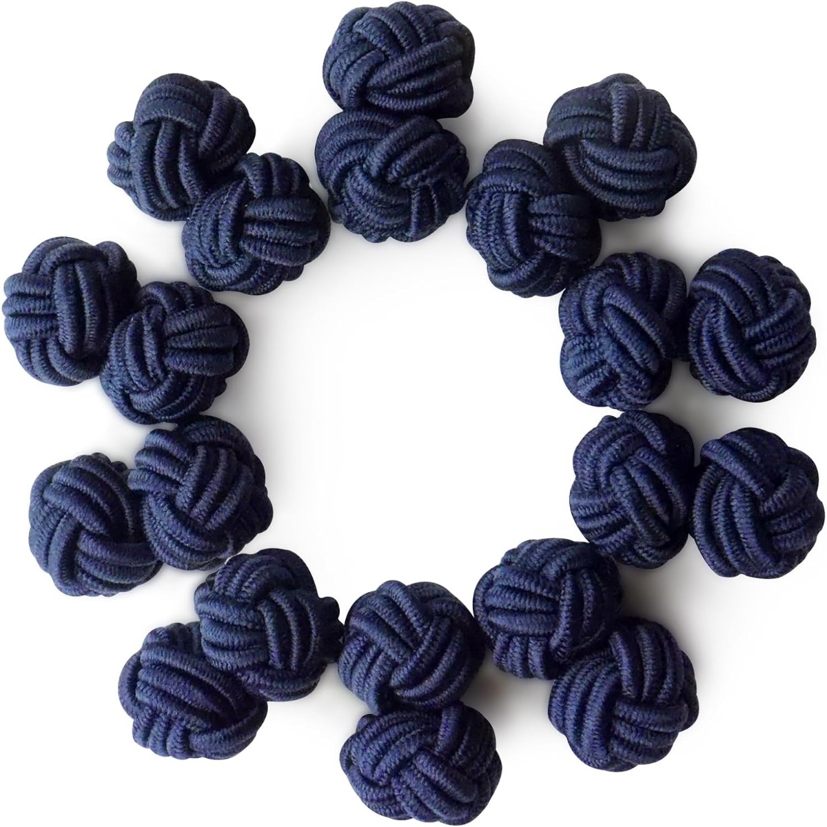 Men Formal Office Wear Shirts - 5 Pairs Unisex Fabric Knot Cufflinks