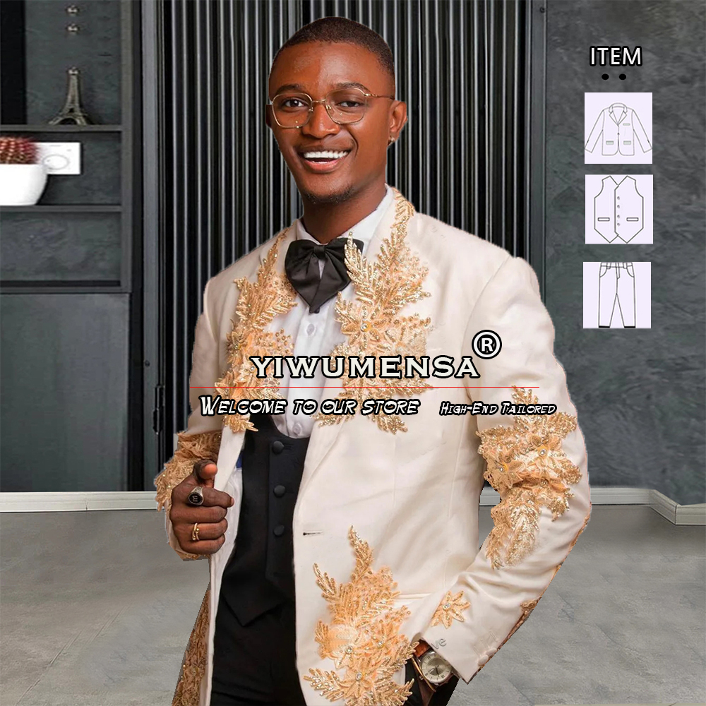Men'S Formal Wear For A Wedding - Customized 3 Pieces Suits Men Formal