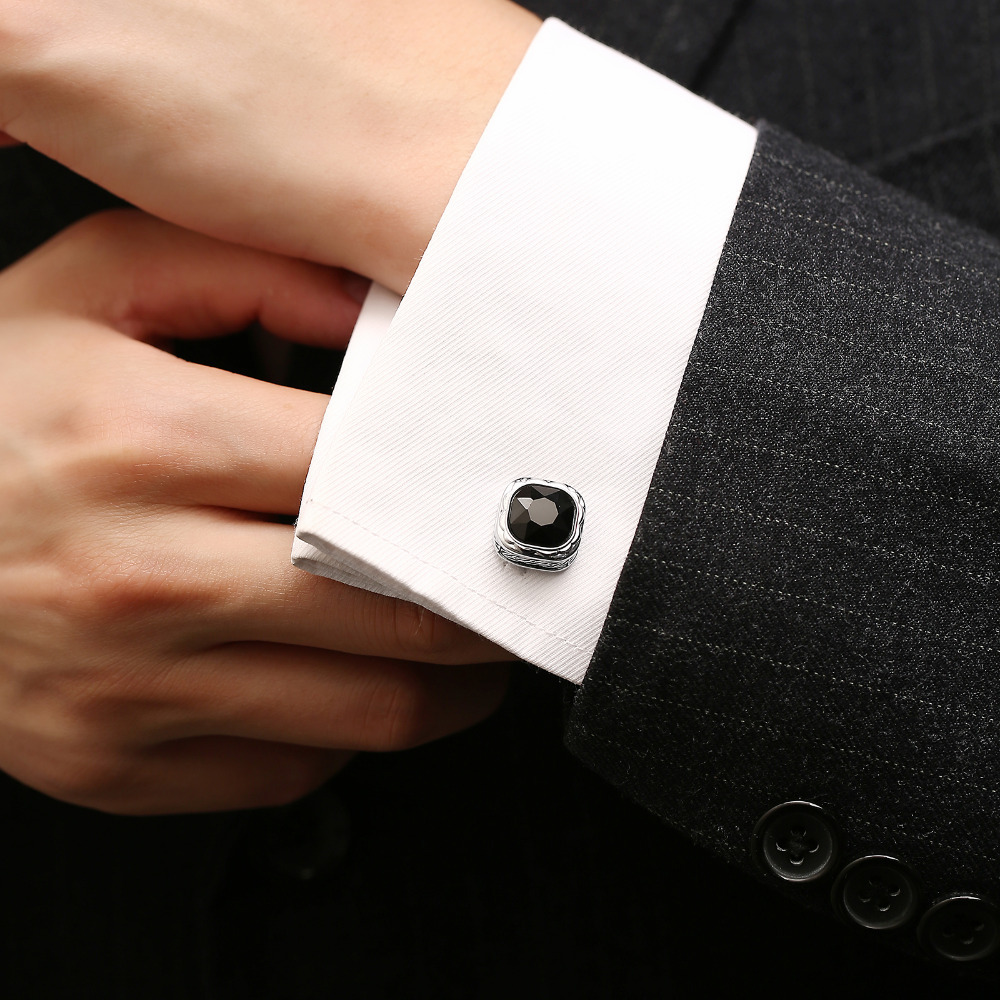 Black Gemstone French Cufflink - مراجعة Dress Shirt French Cuff وسعره