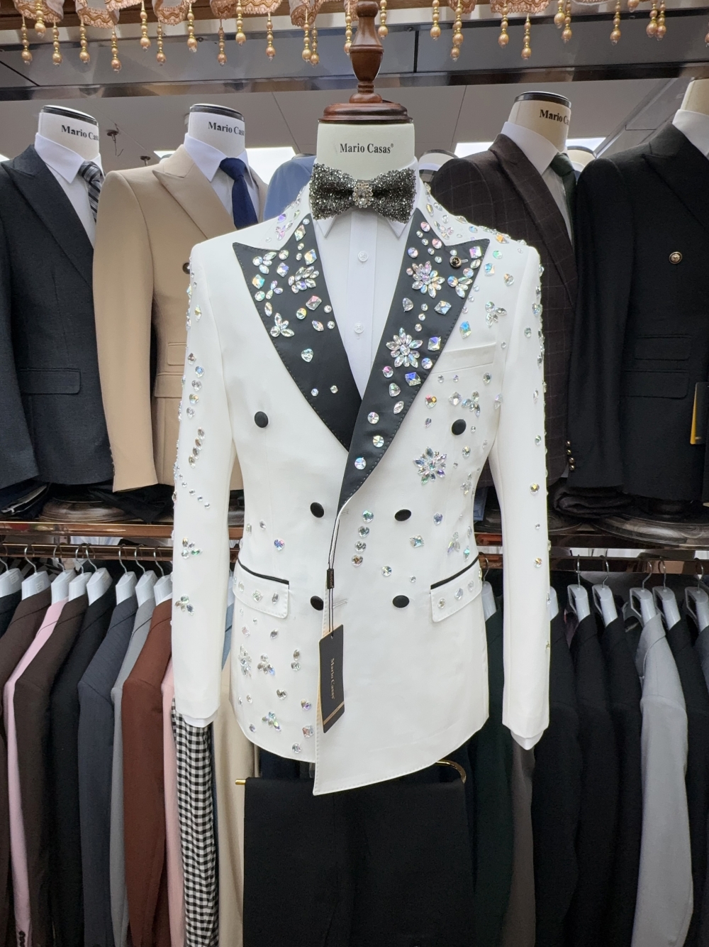 2025 Sparkly In Stock Crystals - مراجعة Men Formal Wear Pants وسعره