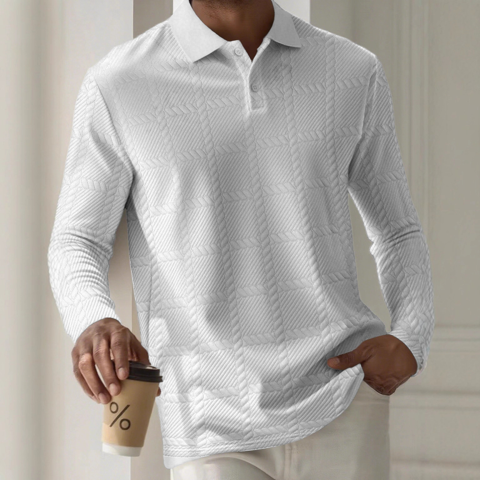 Men's Long Sleeve Polo Shirts  - مراجعة Men Formal Office Wear Shirts وسعره