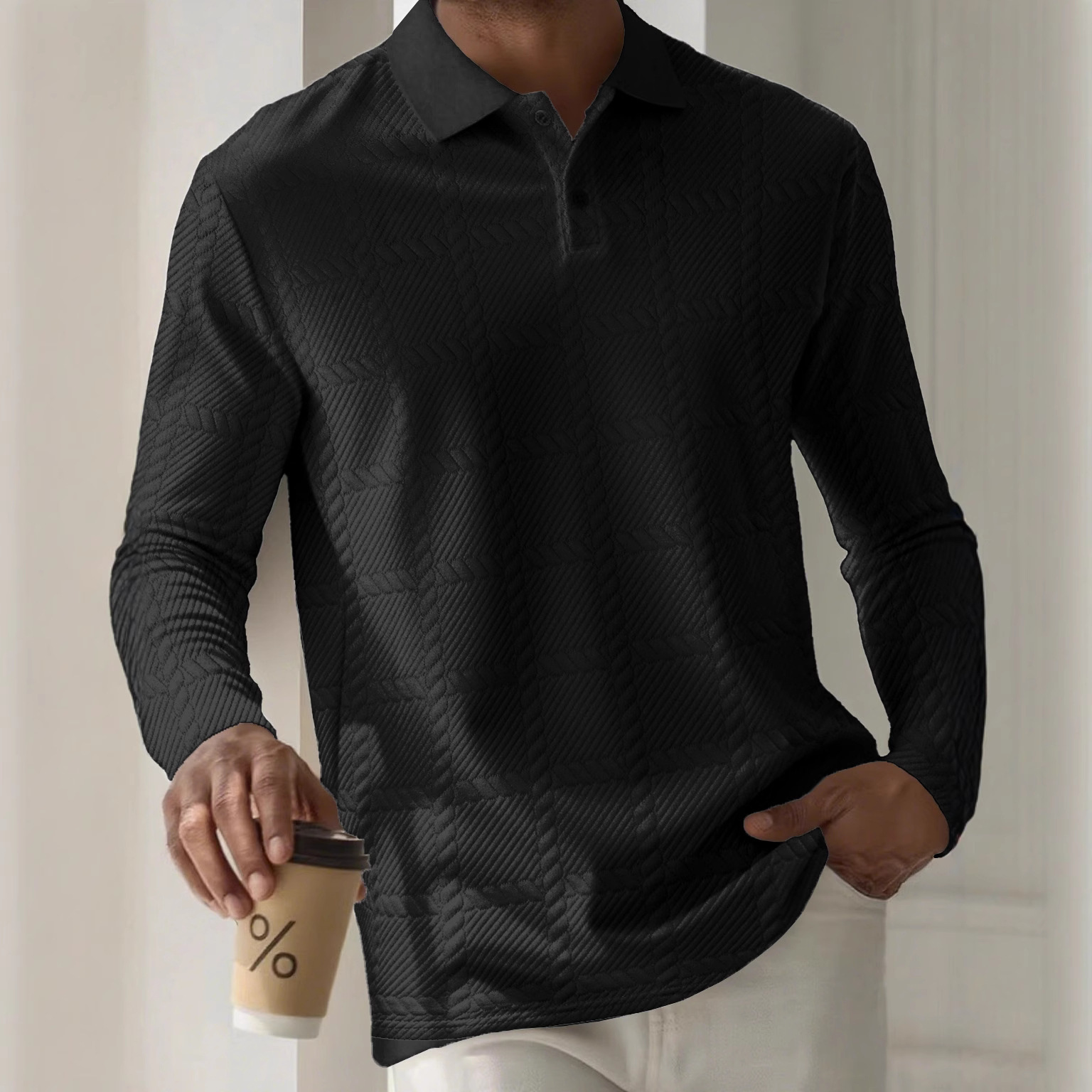 Men's Long Sleeve Polo Shirts  - مراجعة Men Formal Office Wear Shirts وسعره