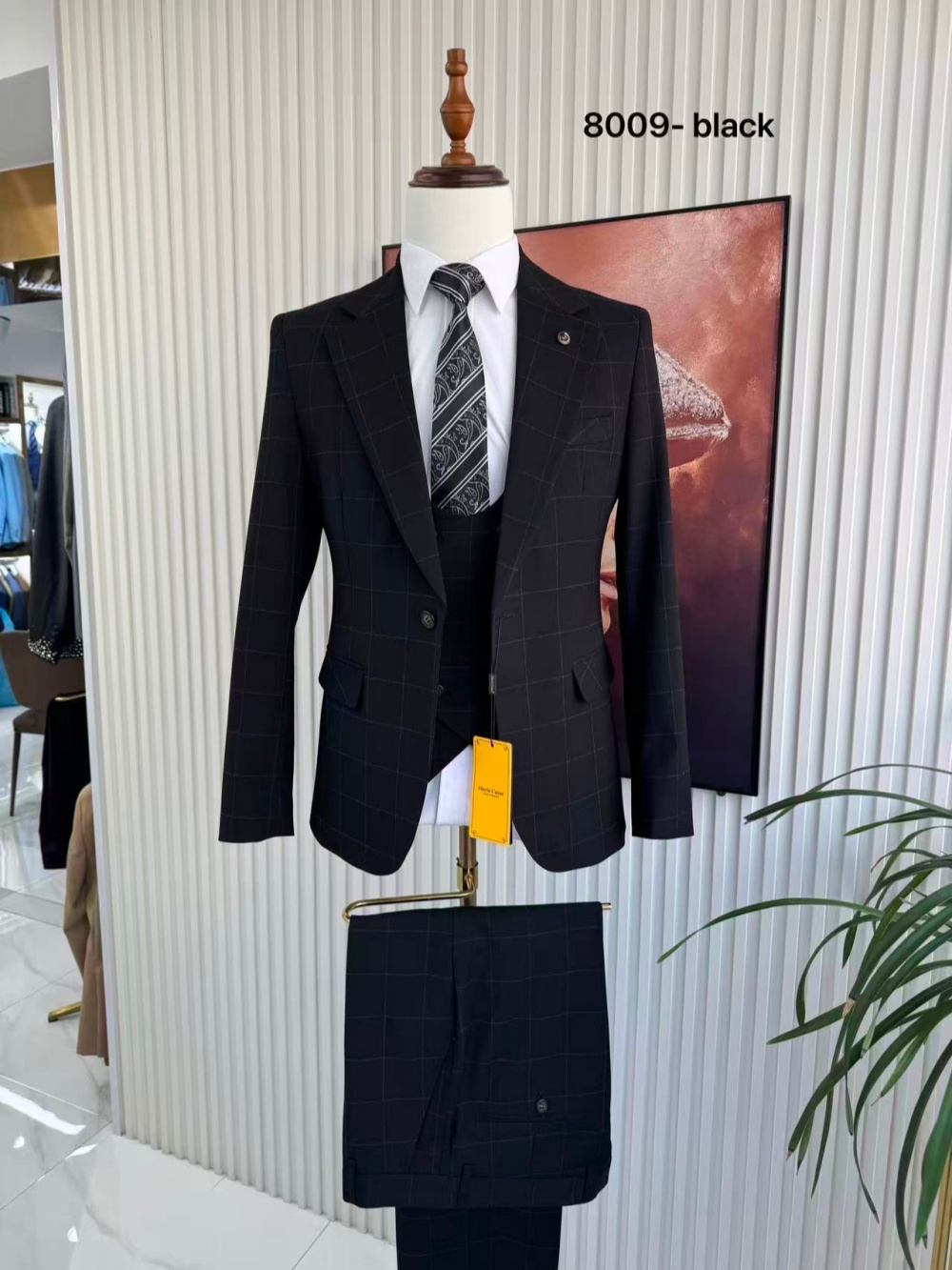 Men's Plaid Tuxedo 3 Pieces Ja - مراجعة Men Formal Wear Pants وسعره
