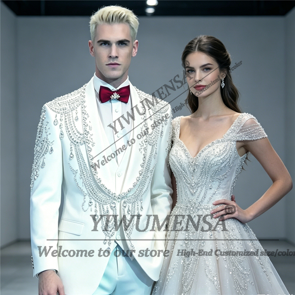 Male Fashion Beading Crystals  - مراجعة Men'S Formal Wear For A Wedding وسعره