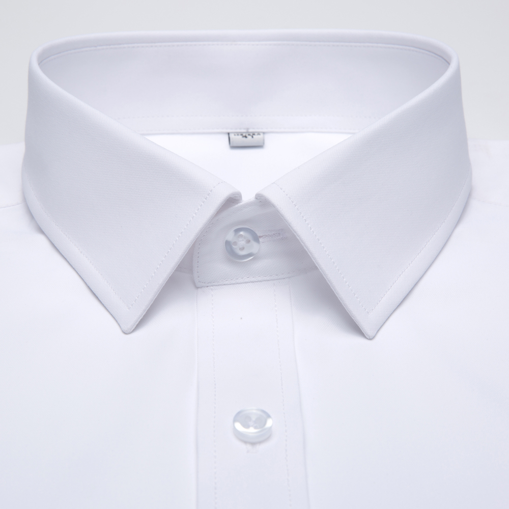 White Solid Color Men's Long S - مراجعة Men Formal Office Wear Shirts وسعره