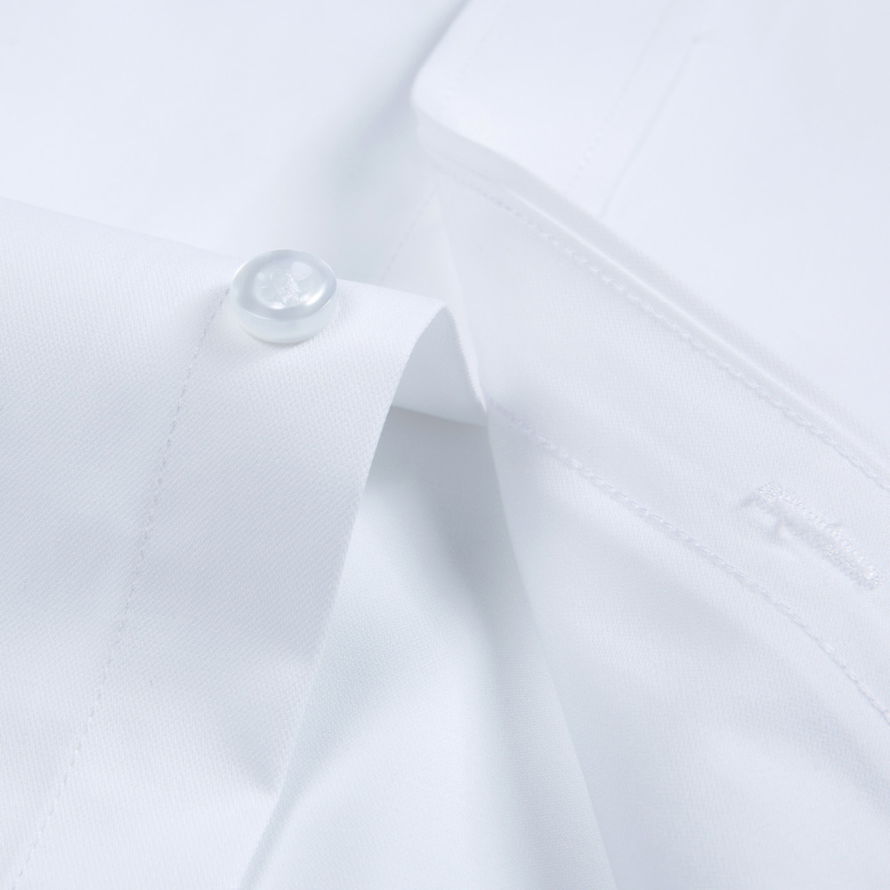 White Solid Color Men's Long S - مراجعة Men Formal Office Wear Shirts وسعره