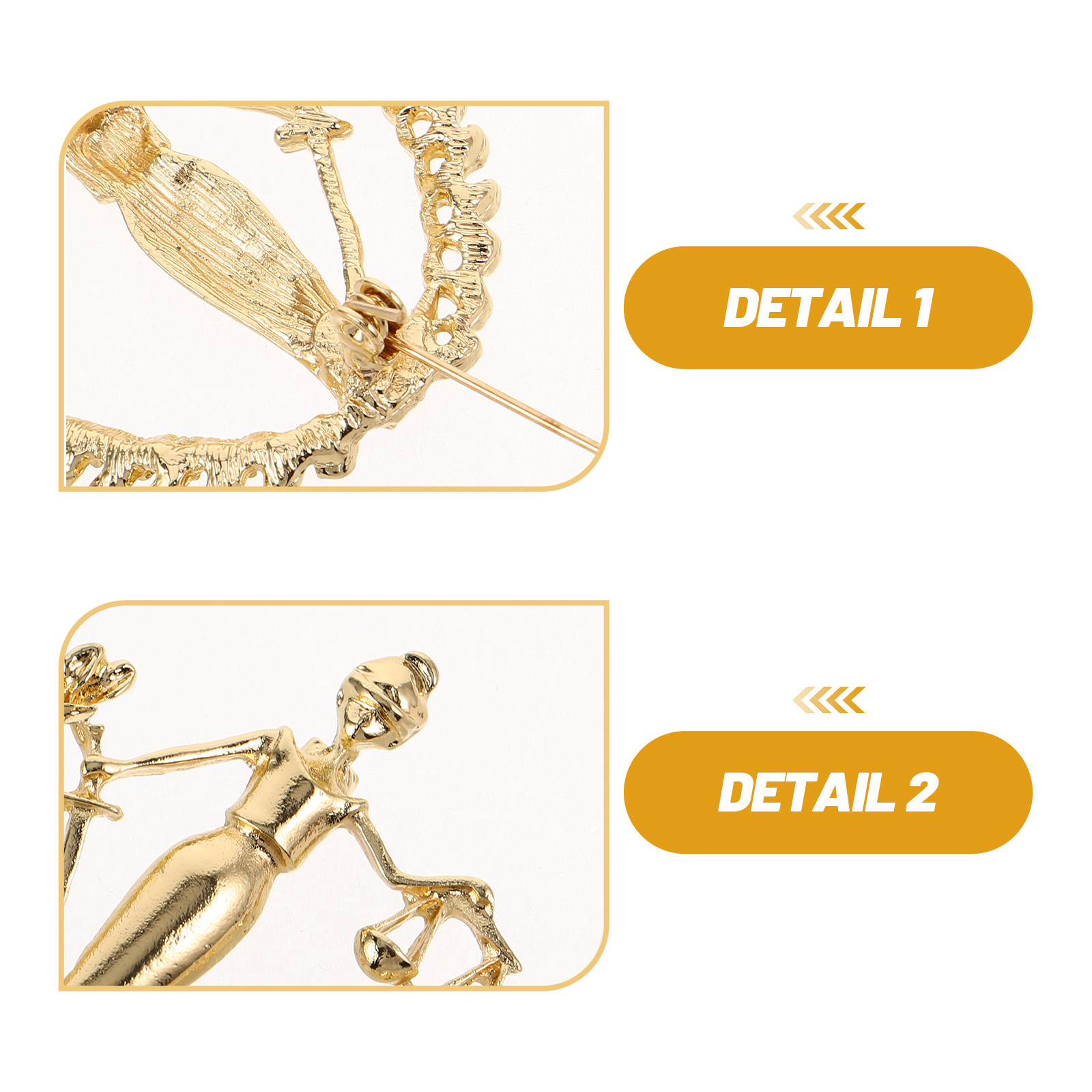 2Pcs Scale Lawyer Lapel Pin Br - مراجعة Scale - Men Formals & Ethnic Wear وسعره