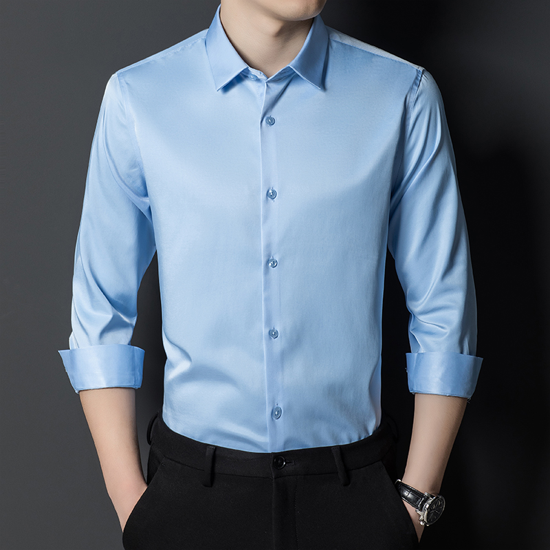 Men's Mulberry Silk Shirt Clas - مراجعة Men Formal Office Wear Shirts وسعره