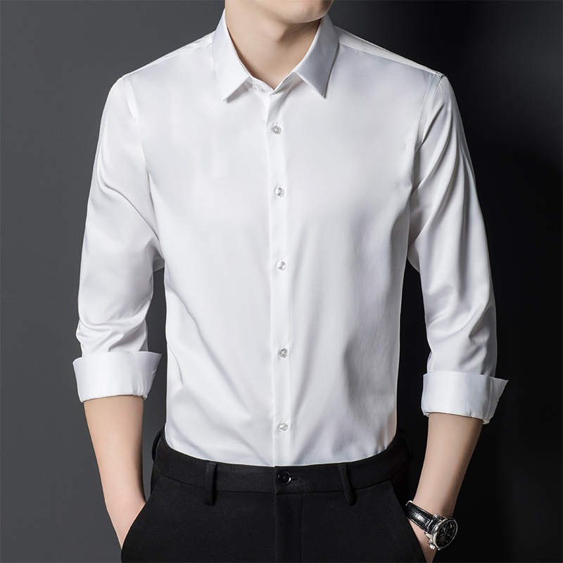 Men's Mulberry Silk Shirt Clas - مراجعة Men Formal Office Wear Shirts وسعره