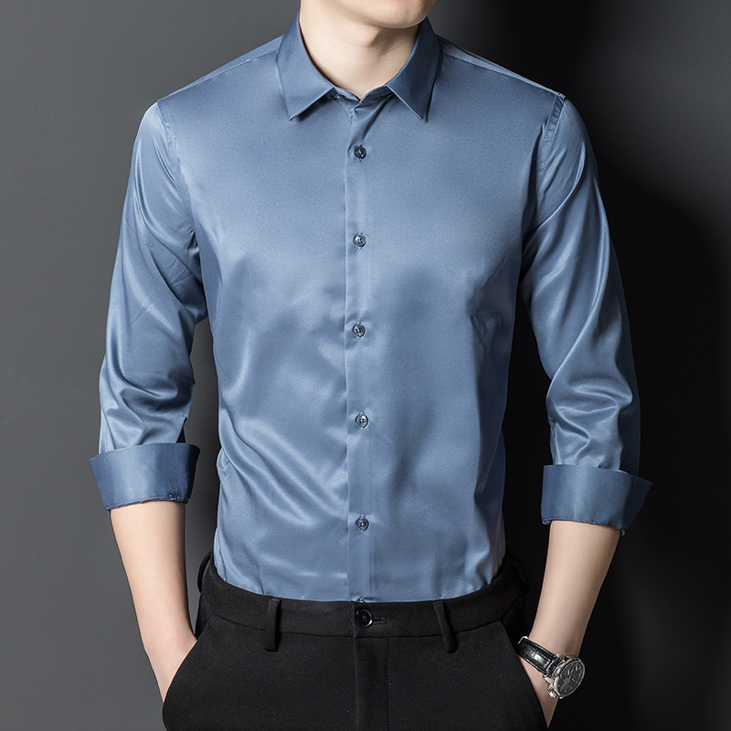 Men's Mulberry Silk Shirt Clas - مراجعة Men Formal Office Wear Shirts وسعره
