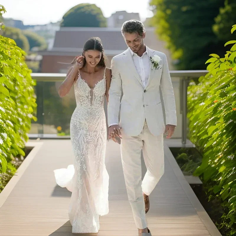 Linen Wedding Tuxedo For Men S - مراجعة Men Formal Wear In Summer وسعره
