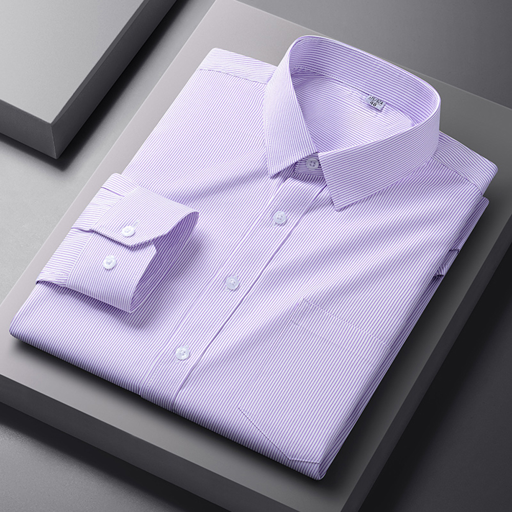 Men's Spread Collar Long Sleev - مراجعة Men Formal Office Wear Shirts وسعره