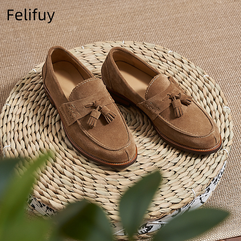 New Brown Men Flat Loafers Cow - مراجعة Men'S Formal Wear For A Wedding وسعره