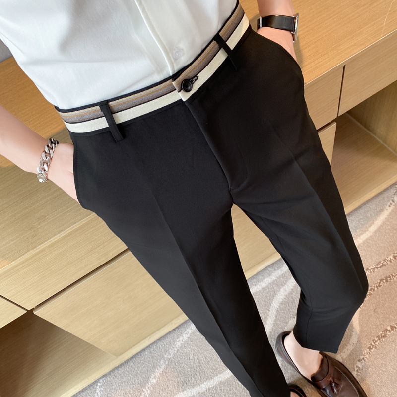 Fashion Waist Stripes Suit Pan - مراجعة Men'S Formal Wear Accessories وسعره