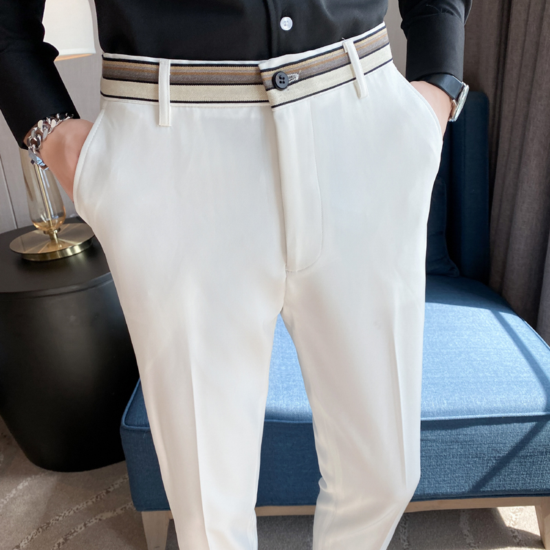Fashion Waist Stripes Suit Pan - مراجعة Men'S Formal Wear Accessories وسعره