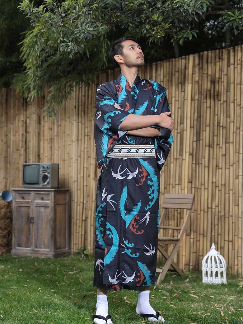 Japanese Kimono With Belt Men' - مراجعة Traditional Japanese Men'S Formal Wear وسعره