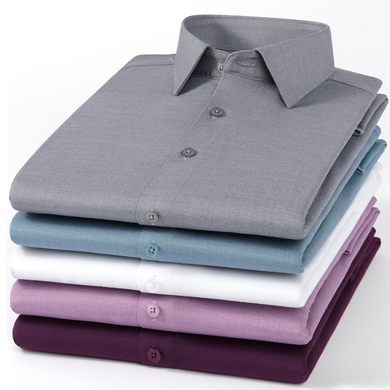 Men's Slim Fit Wool Long Sleev - مراجعة Men Formal Office Wear Shirts وسعره