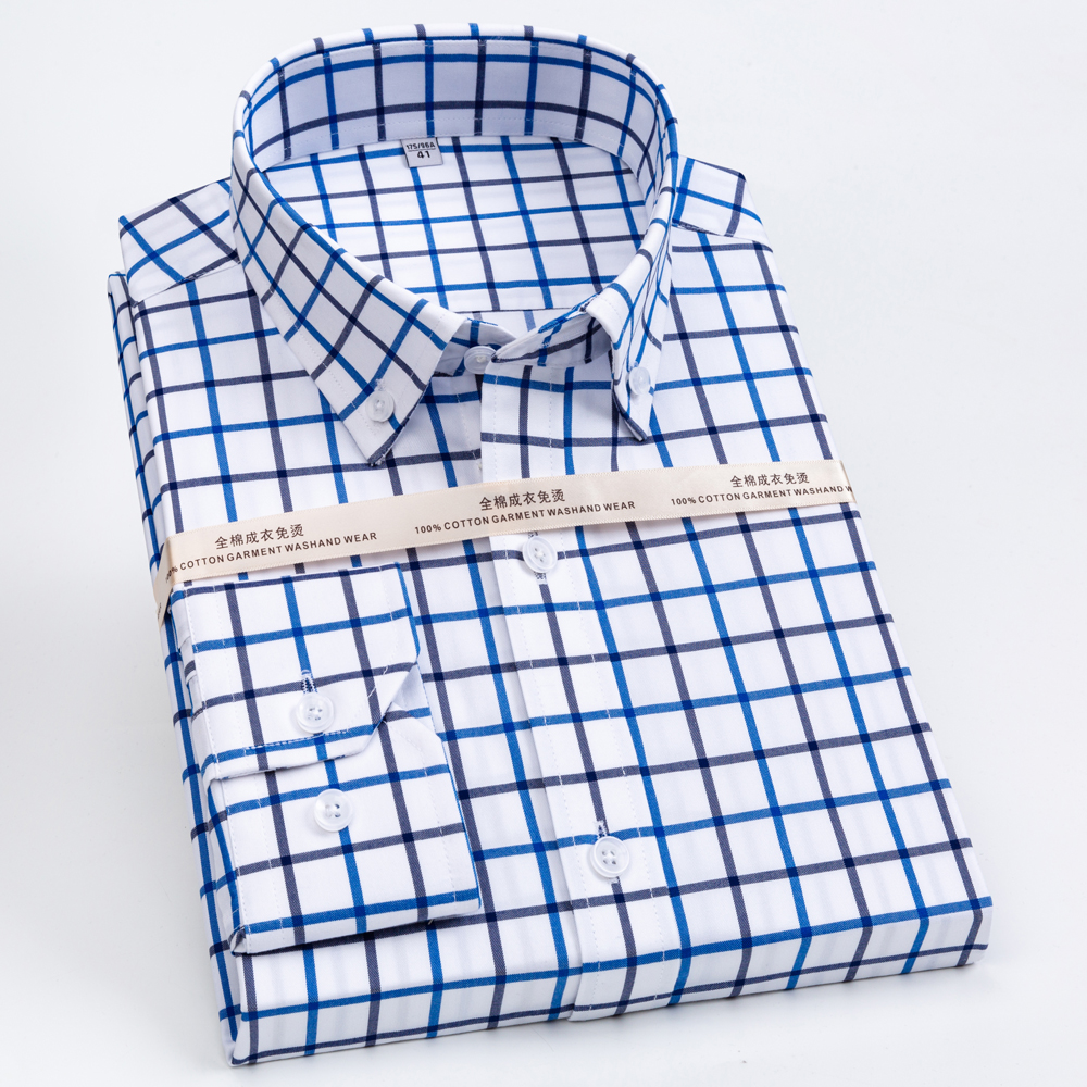 Men's Plaid Spread Collar Wrin - مراجعة Men Formal Office Wear Shirts وسعره