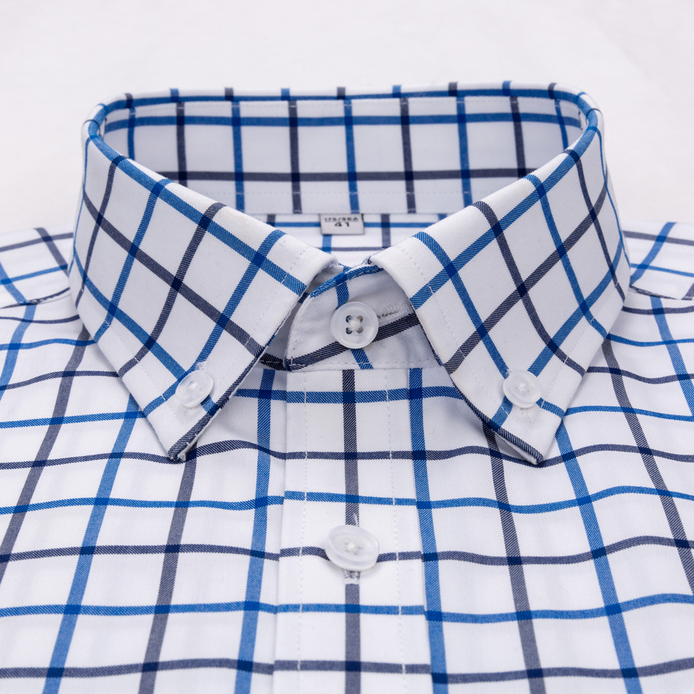 Men's Plaid Spread Collar Wrin - مراجعة Men Formal Office Wear Shirts وسعره