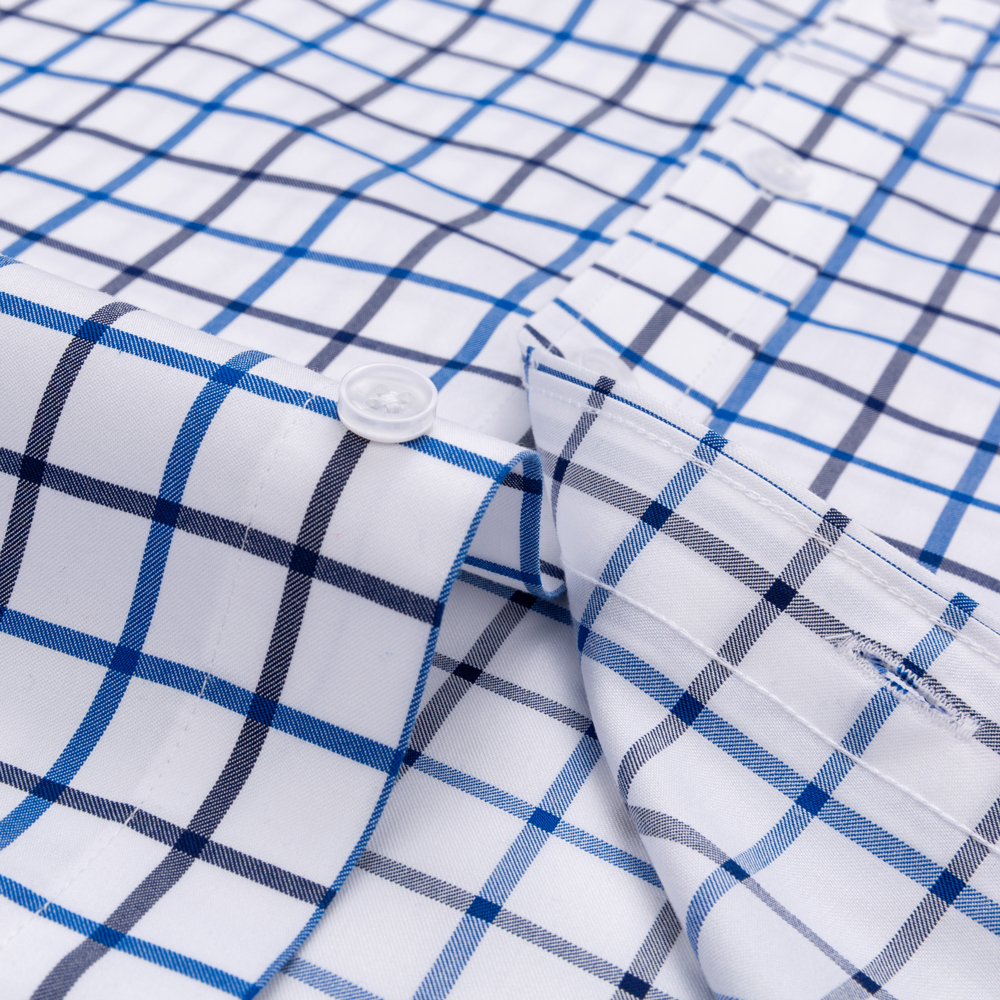 Men's Plaid Spread Collar Wrin - مراجعة Men Formal Office Wear Shirts وسعره