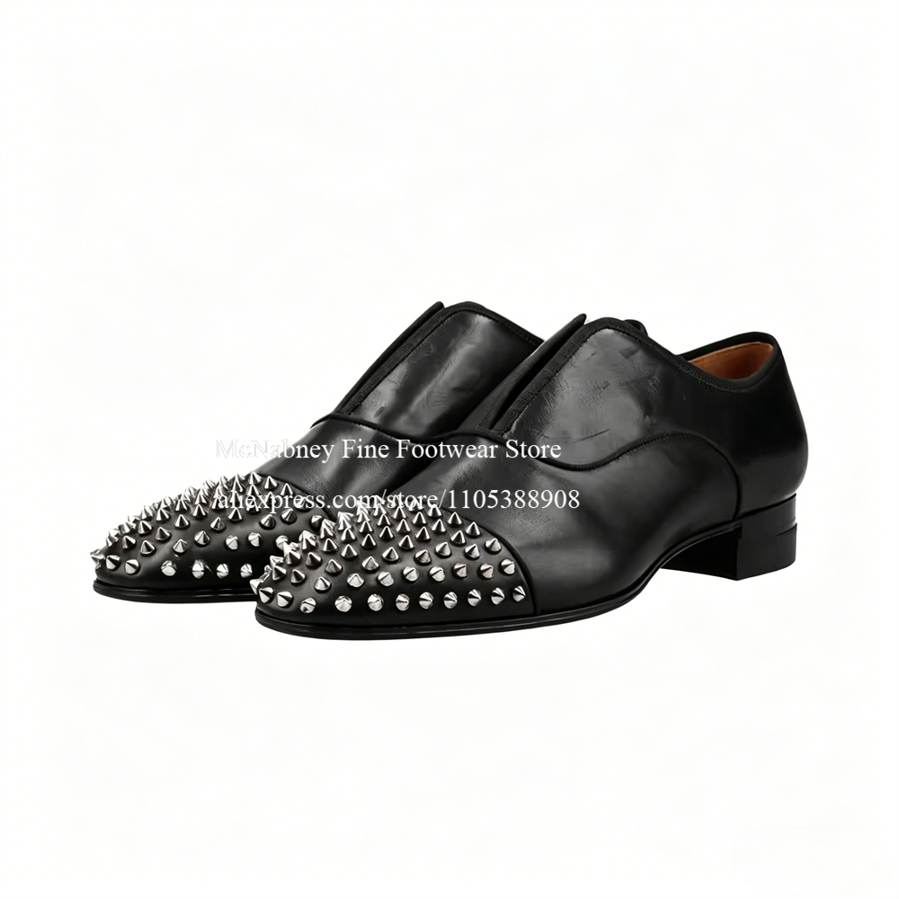 Spike Studs Leather Dress Shoe - مراجعة Men'S Formal Wear For A Wedding وسعره