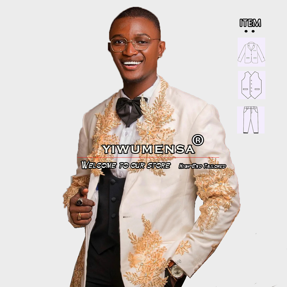 Customized 3 Pieces Suits Men  - مراجعة Men'S Formal Wear For A Wedding وسعره