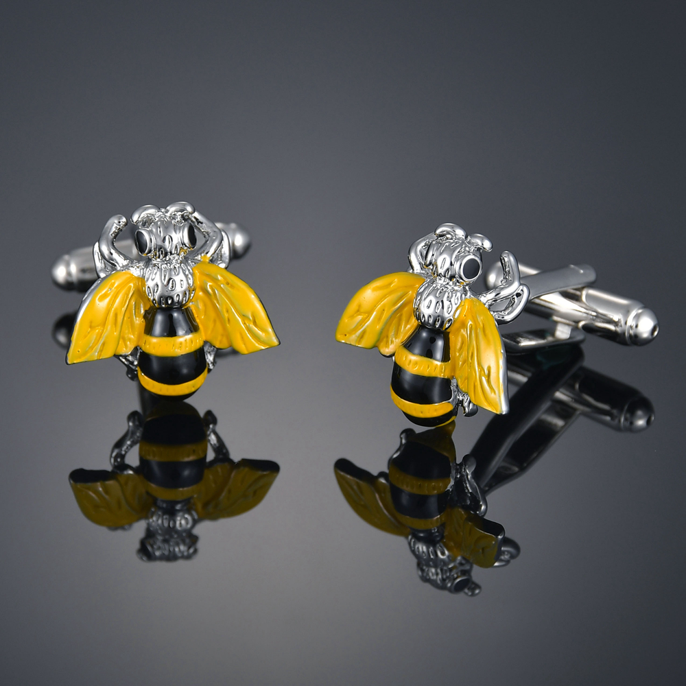 Noverty Cute Yellow Bee Fashio - مراجعة Dress Shirt French Cuff وسعره