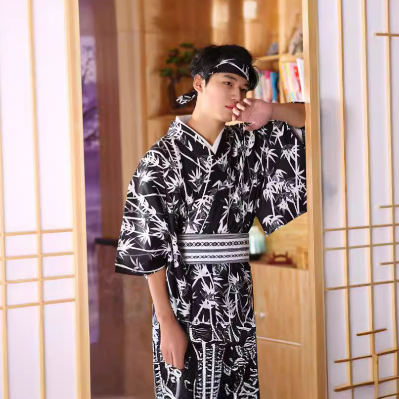 Men's Japanese Bamboo-Pattern  - مراجعة Traditional Japanese Men'S Formal Wear وسعره