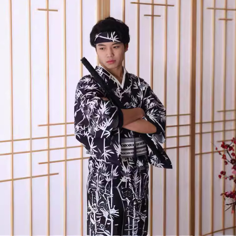 Men's Japanese Bamboo-Pattern  - مراجعة Traditional Japanese Men'S Formal Wear وسعره