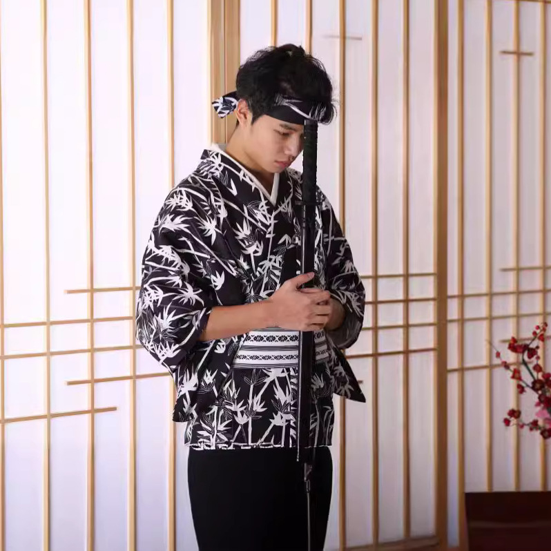 Men's Japanese Bamboo-Pattern  - مراجعة Traditional Japanese Men'S Formal Wear وسعره